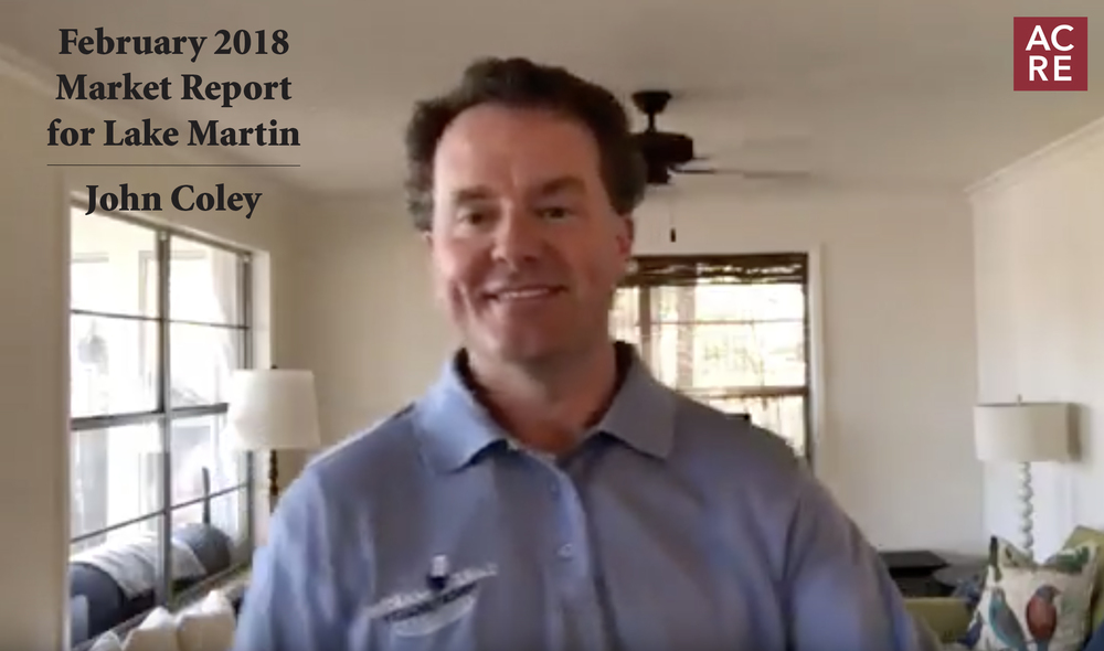 February 2018 Market Report for Lake Martin