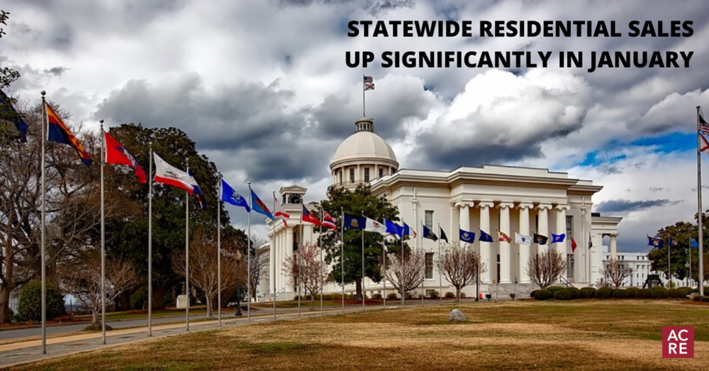 Statewide Residential Sales Up Significantly in January