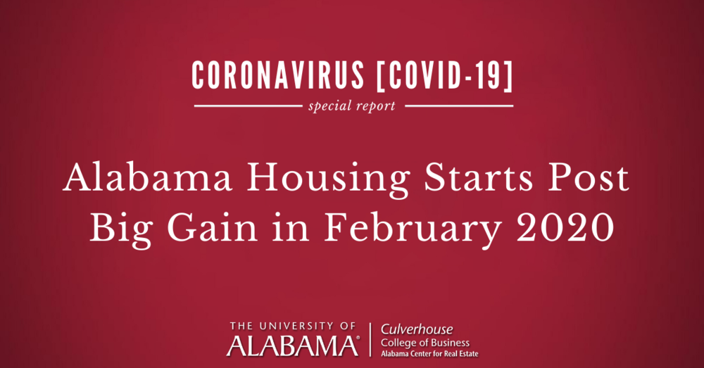 Alabama housing starts post big gain in February 2020