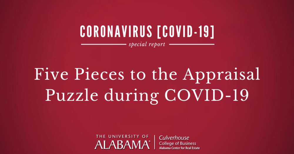 Five pieces to the appraisal puzzle during COVID-19