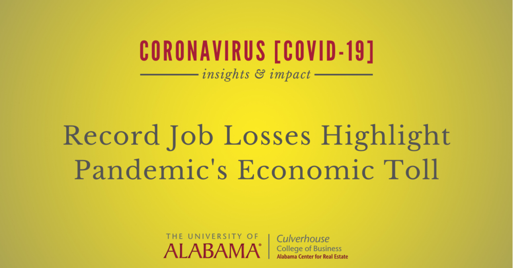 Record job losses highlight pandemic's economic toll