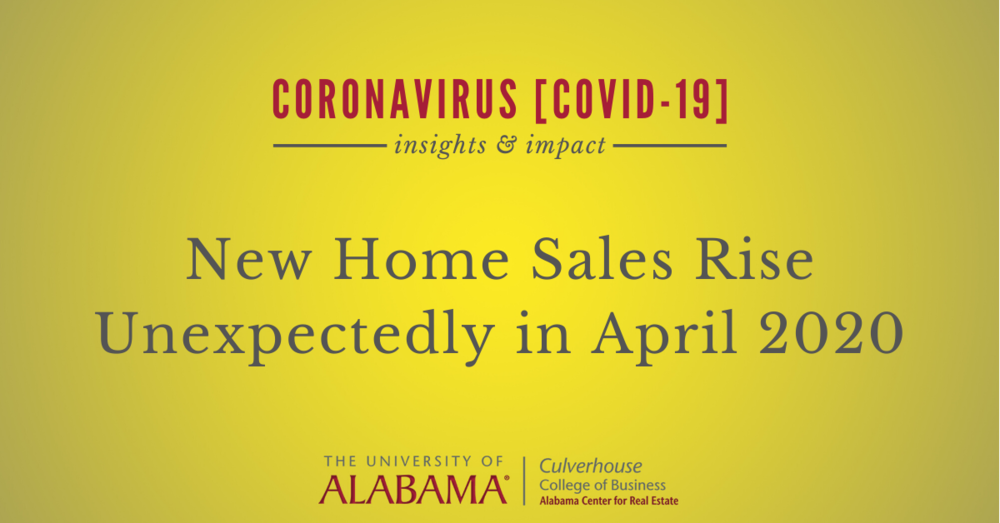 New home sales rise unexpectedly in April 2020